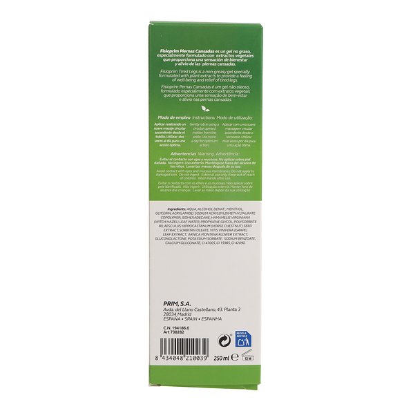 Fisioprim Gel Piernas Cansadas 250 ml