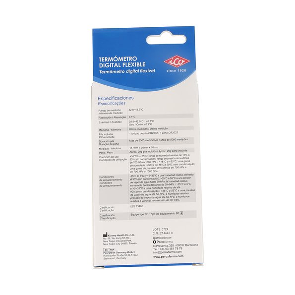 Ico Polygreen Digital Thermometer 1 Unit Flexible