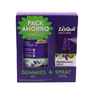 Zzzquil Natura 60 Gummies + 1 Spray 30 ml Geschmack 