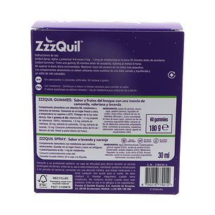 Zzzquil Natura 60 Gummies + 1 Spray 30 ml Geschmack  2