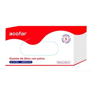 Guantes De Latex Con Polvo Acofar 100 Unidades T