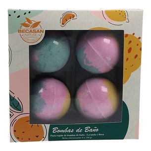 Bombas De Baño Lavanda Y Rosa 4x100gr Becasan Na