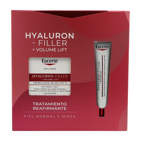 Eucerin Hyaluronfiller Volumelift FPS 15 Pele Normal/Mista 50 ml Contorno dos Olhos 15 ml Promo