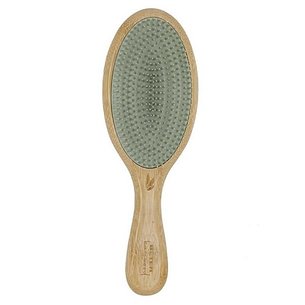 Escova desembaraçadora de madeira de bamwood