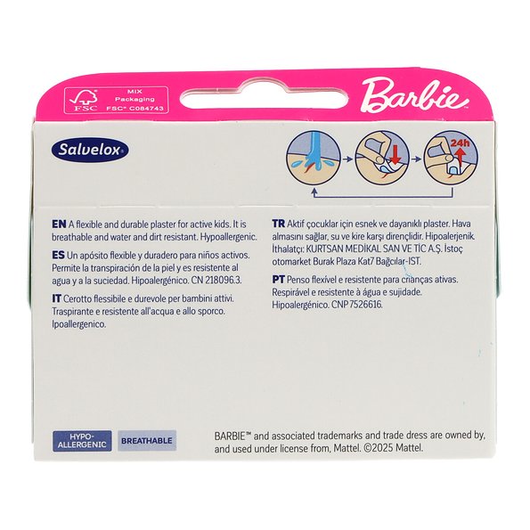 Curativo Adesivo Salvelox Barbie 12 Tiras