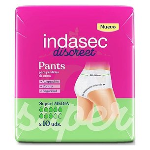 Calça Indasec Discreet Pant Super Média Tamanho 10 Unidades