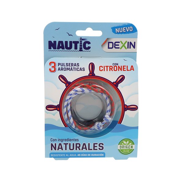 Pulseira Dexin Nautic Com Citronela 3 Unidades