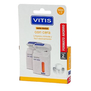 Vitis Waxed Dental Floss 2 x 50 ml