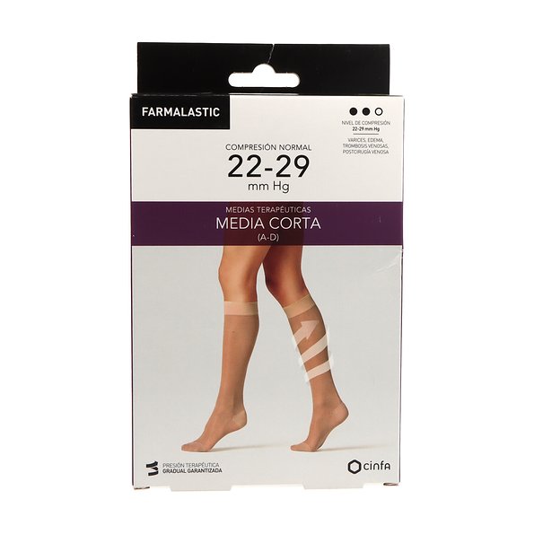 Media Farmalastic Cerrada Corta Normal Tg