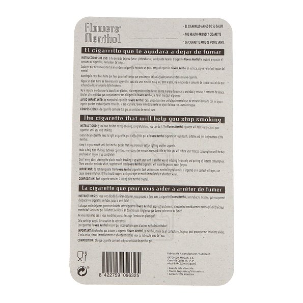 Cigarrillo Flowers Mentol 3 Unidades