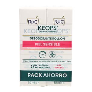 Roc Keops Deo Roll On Sensível 2 X 30 ml 2