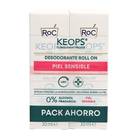 Roc Keops Deo Roll On Sensible 2 X 30 ml