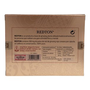 Redton Ginseng Rojo Coreano 100 Capsulas 2