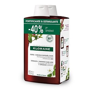 Klorane Chinin Shampoo 2x400 ml Promo