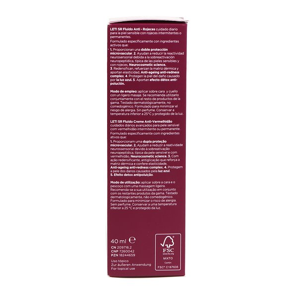 Leti Sr Fluido Antirojeces 40ml