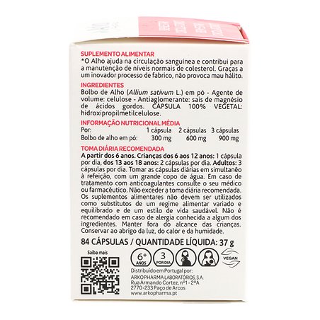 Arkopharma Alho 84 Cápsulas