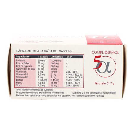 Complidermol 5 Alpha 60 Cápsulas