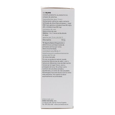 Extracto De Olivo Soria Natural 50ml