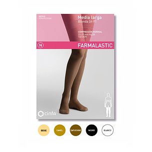 Meia Farmalastic Long Blon Cn Beig Tm