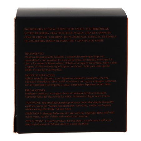 Arturo Alba Formula Primeira Manteiga de Limpeza e Demaquilante com Resina de Páprica 125ml