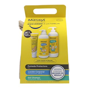 Mitosyl Pack Pomada Protectora 65g + Locion Corporal 400ml+ Gel Champu 490ml Promo 2