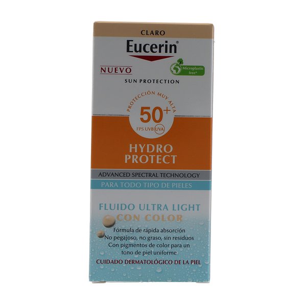 Eucerin Sun Hydroprotect Fluido Ultra Light Spf 50+ 50 ml Tono Claro