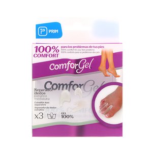 Separadores de dedos extra finos em meia Luna Comforgel 3 unidades