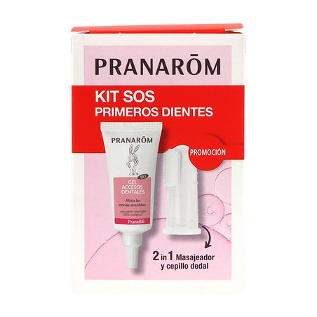 Pranarom Primeros Dientes Gel Dental 15ml + 2 En 1 Masajeador Y Cepillo Dedal Promo