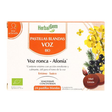 Pastilhas Herbalgem Soft para vozes de cantores 24 pastilhas