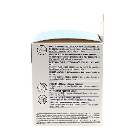 Ultraweicher Silikonsauger, anpassbarer Durchfluss Null Null +0m Suavinex X2