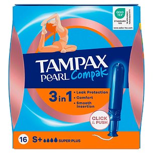 Tampax Compak Pearl Super Plus 16 Unidades