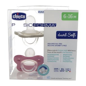 Chicco Chupete Silicona Physioforma Dual Soft Rosa 6-16 Meses 2ud