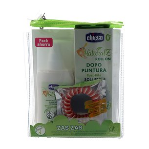 Chicco Zas Zas Kit Spray Protetor 100 ml + Roll-On Pós-Mordida 10 ml + Pulseira Perfumada Promo