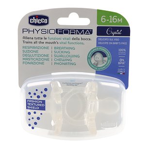 Chupete Silicona Chicco Physioforma Crystal 6 - 16 Meses 2 Unidades