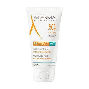 A-derma Protect Ac Fluido Matificante Piel Grasa Spf50+ 40 ml