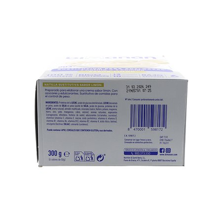 Bimanan Beslim Custard Sabor Limão 6 Sachês