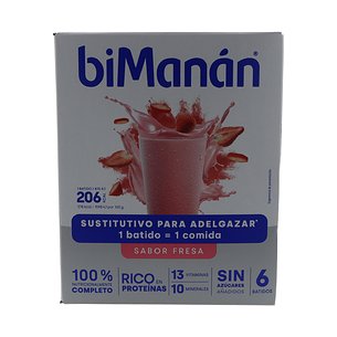 Bimanan Beslim Shake mit Erdbeergeschmack, 6 Beutel 2