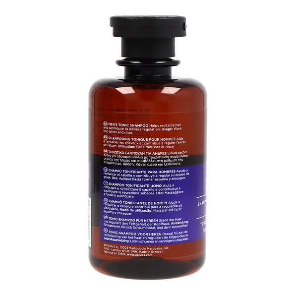 Shampoo Tonificante Antiqueda de Cabelo Apivita para Homens 250ml