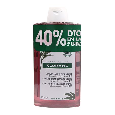 Klorane Champô Peônia 2x400 ml Promoção