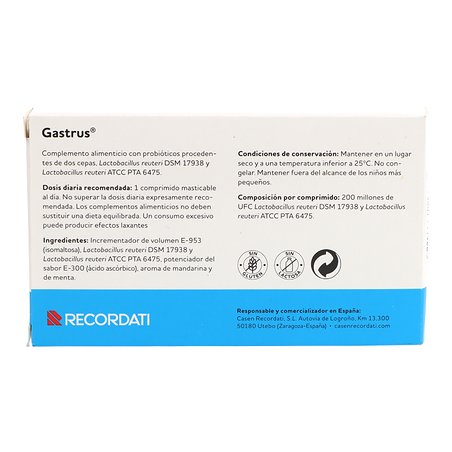 Gastrus 30 Comprimidos Masticables