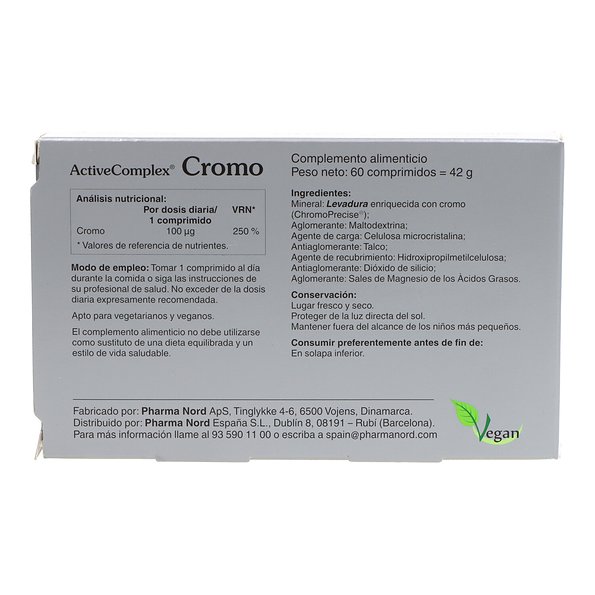 Activecomplex Cromo 100mcg 60 Comps