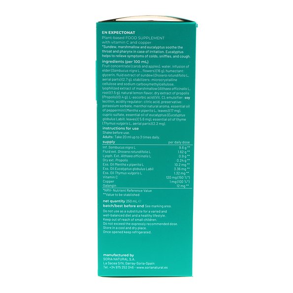 Expectonat Jarabe 250 ml Soria Natural