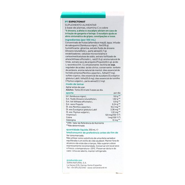 Xarope Expectonat 250 ml Soria Natural