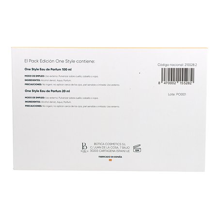 Promoção One Style Eau De Parfum 1 Frasco 100 ml + 1 Frasco 20 ml