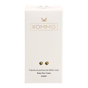 Pendiente Bola Oro 2mm