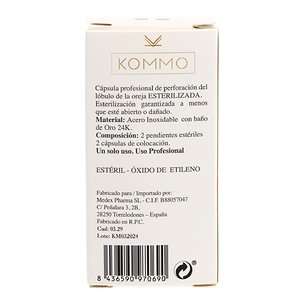 Pendiente Unicornio Oro 5mm 2