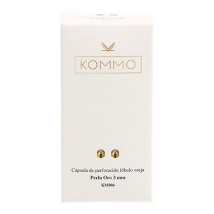 Pendiente Perla Oro 3mm 