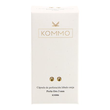 Pendiente Perla Oro 3mm 