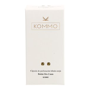 Pendiente Boton Oro 2mm