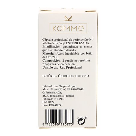 Pendiente Corazon Circonita Oro 4mm